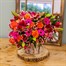 Cerise and Orange Hand Tied Floral Bouquet Alternative Image