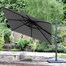 Supremo Provence Deluxe 3x3m Square Outdoor Garden Parasol in Dark Grey Alternative Image