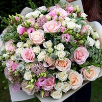 Blush Harmony Hand Tied Floral Bouquet