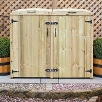 Garden Village Wheelie Bin Screen Double Chest 140L - Direct Dispatch