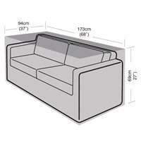 Garland 2-3 Seater Large Garden Furniture Sofa Cover Black (W1666)