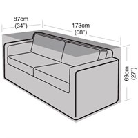 Garland 2-3 Seater Small Garden Furniture Sofa Cover Black (W1662)