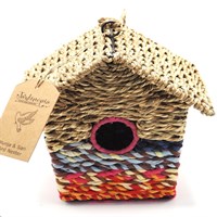 Jardinopia Fairtrade Bird House Square Roof (BBJUTE0001)
