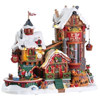 Lemax Elf Made Toy Factory Mains Powered Sights & Sound Christmas Building (75190)