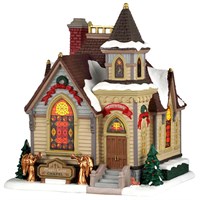 Lemax Maple Lane Chapel LED Christmas Building with Adaptor (65542-UK)