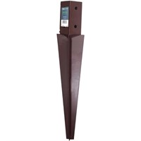 Perry 75mm Bolt Grip Fence Post Support 750mm Spike - Brown (47020075Br)