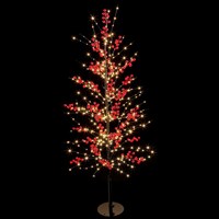 Premier 1.2m Red Berry Christmas Tree with 375 Warm White LEDs (LV261196)