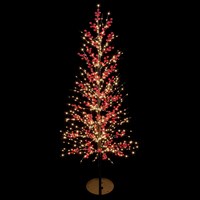 Premier 1.5m Red Berry Christmas Tree with 635 Warm White LEDs (LV261197)