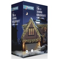 Premier 720 (17.8m) Warm White LED Snowing Icicles Supabright Christmas String Lights (LV162185WW)