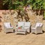 Leisuregrow Monte Carlo Sand Lounge Coffee Outdoor Garden Furniture Set