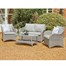 Leisuregrow Monte Carlo Stone Lounge Coffee Outdoor Garden Furniture Set