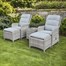 Supremo Winchester Stone Dual Recliner Outdoor Garden Furniture Set